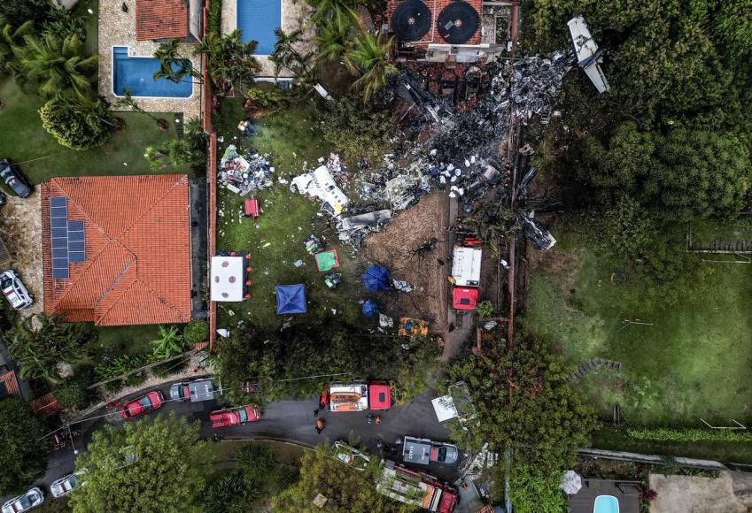 Las impactantes imágenes tras la caída de un avión en Brasil; hay 62 muertos