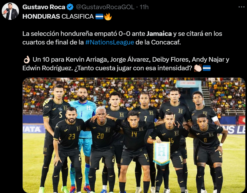 Reacción de la prensa tras clasificación de Honduras a cuartos de final de Nations League