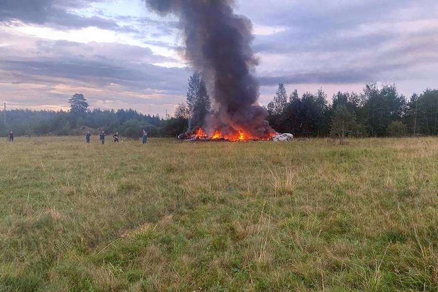 Las primeras imágenes del accidente aéreo en el que murió Yevgueni Prigozhin, líder del grupo Wagner