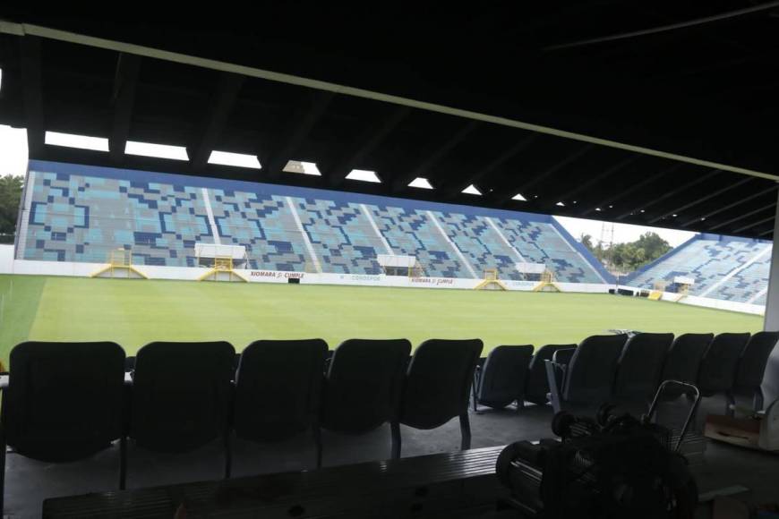 Día de reapertura, jacuzzi, modernos camerinos y palcos en el estadio Morazán