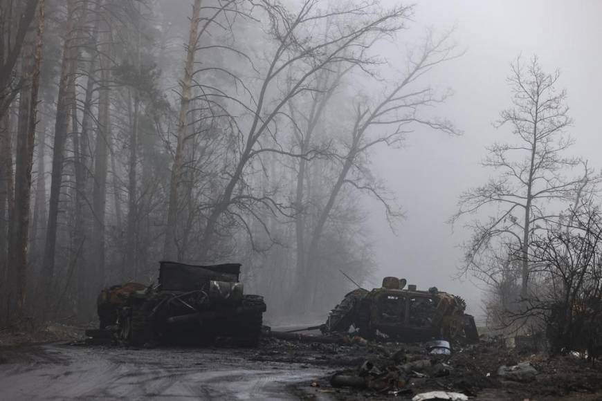 Las devastadoras imágenes de los bombardeos en Kiev