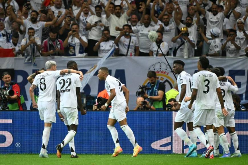 Real Madrid es Supercampeón de Europa: Vinicius, Bellingham y Rodrygo celebran con Mbappé