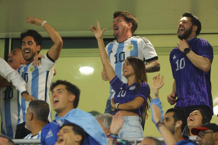 Así celebró Antonela Roccuzzo el penal anotado por Messi