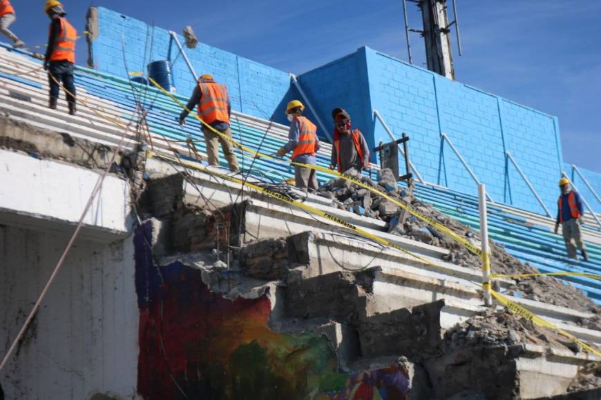 Así van los trabajos de remodelación en el estadio Nacional