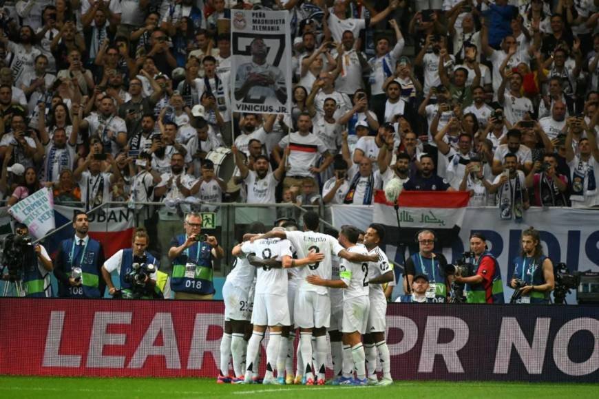 Real Madrid es Supercampeón de Europa: Vinicius, Bellingham y Rodrygo celebran con Mbappé