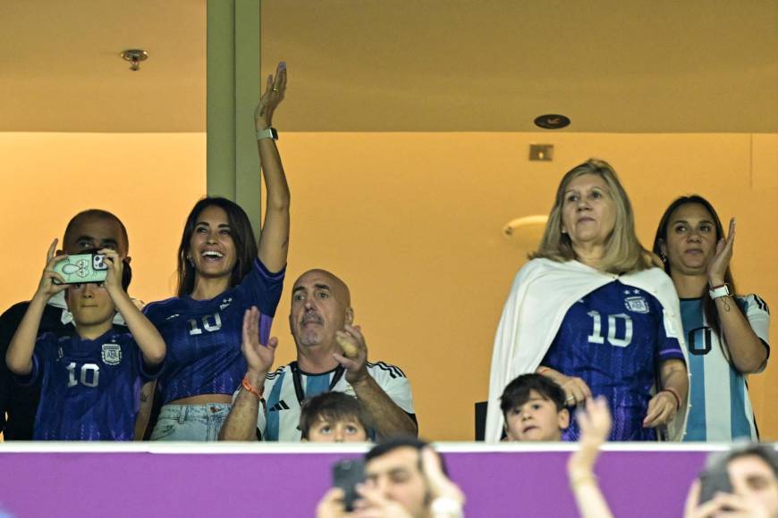 Así celebró Antonela Roccuzzo el penal anotado por Messi