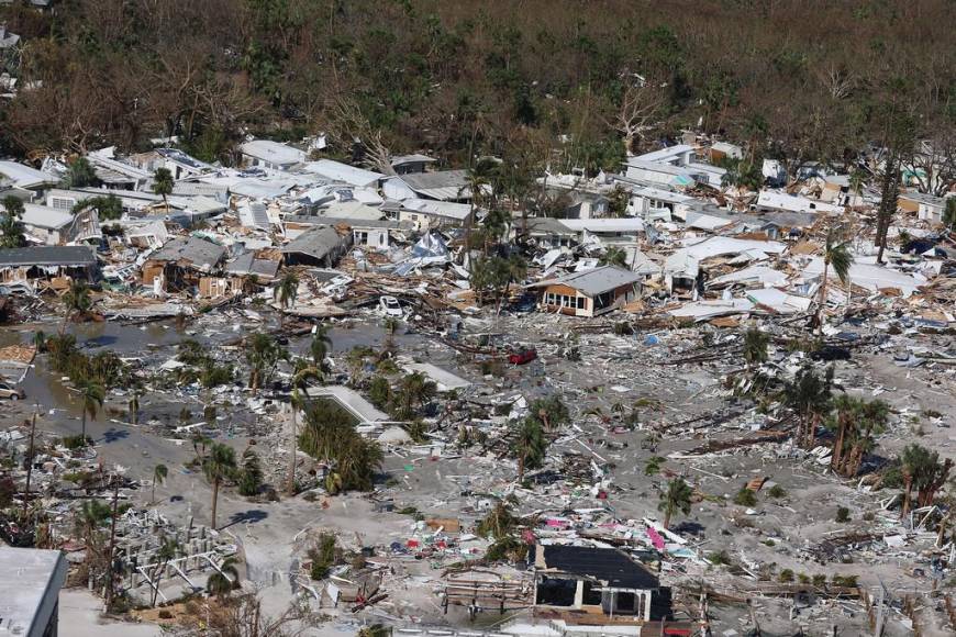 Imágenes aéreas muestran la devastación que dejó Ian en Florida