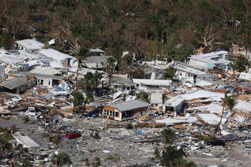 Imágenes aéreas muestran la devastación que dejó Ian en Florida