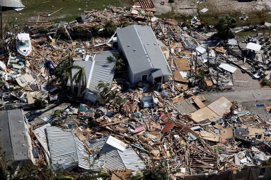 Imágenes aéreas muestran la devastación que dejó Ian en Florida