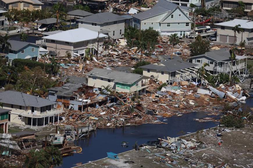 Imágenes aéreas muestran la devastación que dejó Ian en Florida