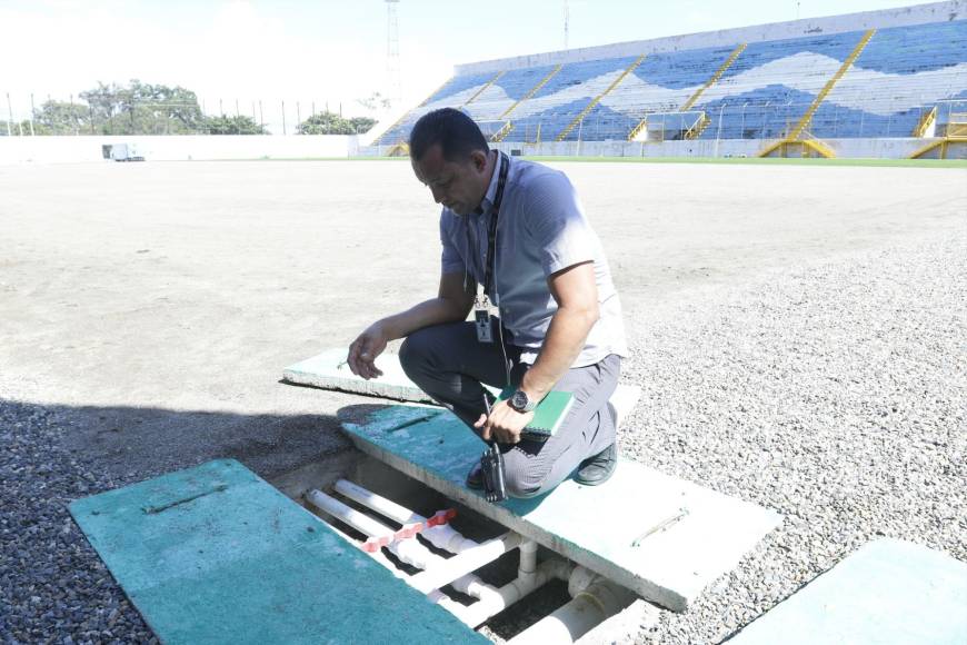 ¡Belleza! Proyecto de la grama del estadio Morazán avanza a un 65%