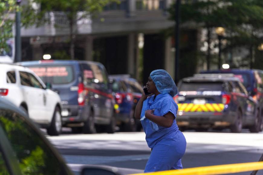 Las imágenes que dejó un tiroteo dentro de un hospital en Atlanta