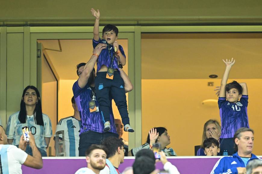 Así celebró Antonela Roccuzzo el penal anotado por Messi