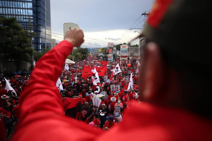 Marcha de Libre se estaciona afuera del Congreso Nacional