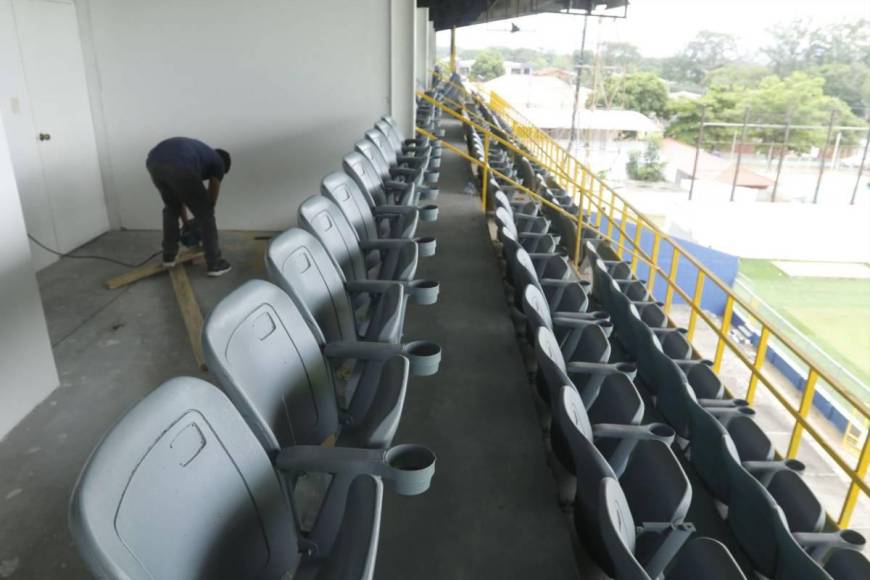 Día de reapertura, jacuzzi, modernos camerinos y palcos en el estadio Morazán