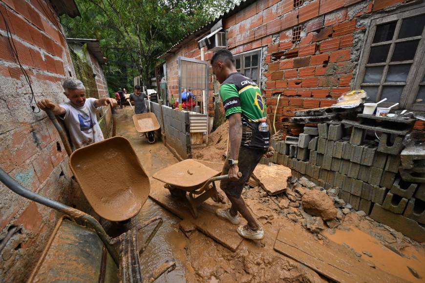 Las impactantes imágenes del temporal que azotó Brasil