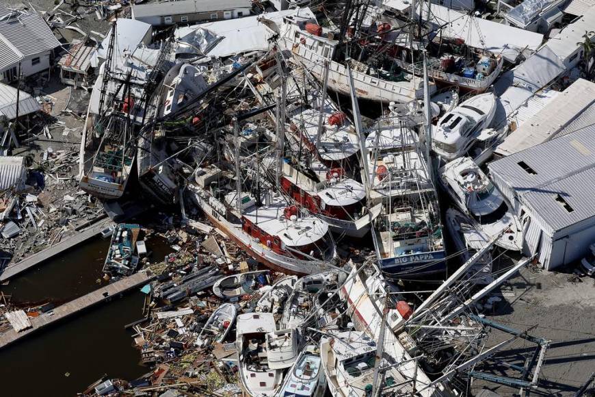 Imágenes aéreas muestran la devastación que dejó Ian en Florida