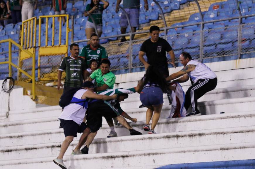 En tremenda pelea termina el Marathón - Alianza por Copa Centroamericana