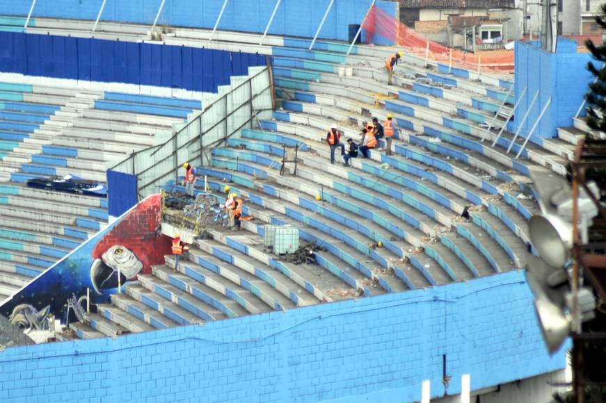 Así van los trabajos de remodelación en el estadio Nacional