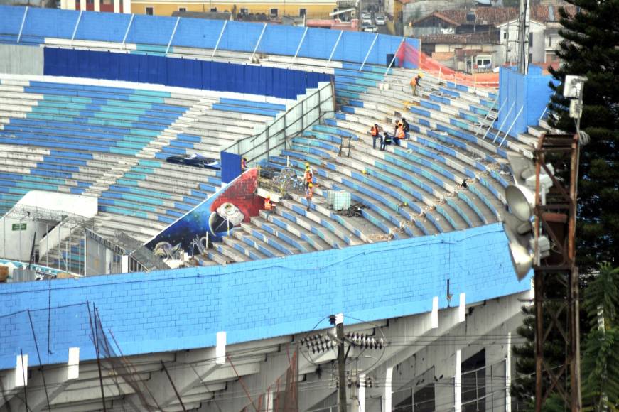 Así van los trabajos de remodelación en el estadio Nacional