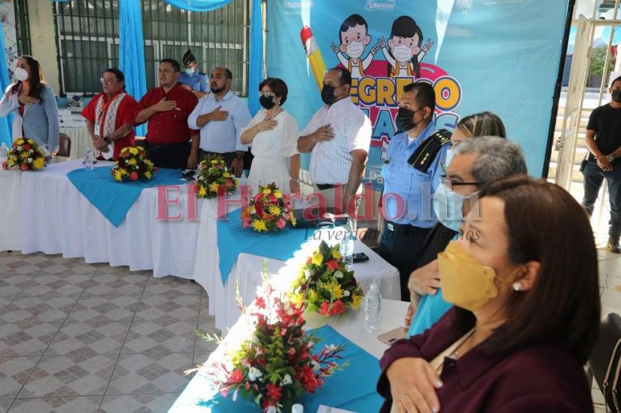 Educación inaugura el año lectivo presencial en Francisco Morazán