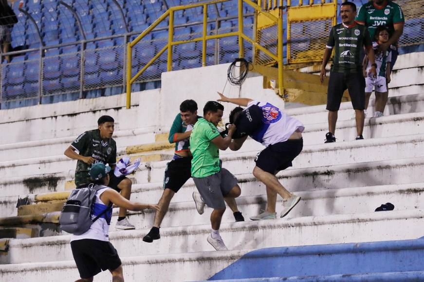 En tremenda pelea termina el Marathón - Alianza por Copa Centroamericana