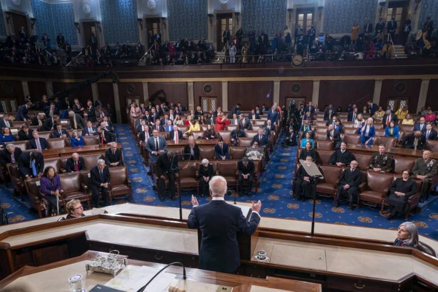 En imágenes: Los momentos del discurso del Estado de la Unión de Joe Biden