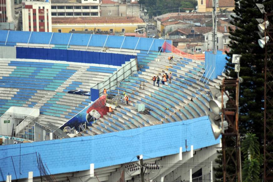 Así van los trabajos de remodelación en el estadio Nacional