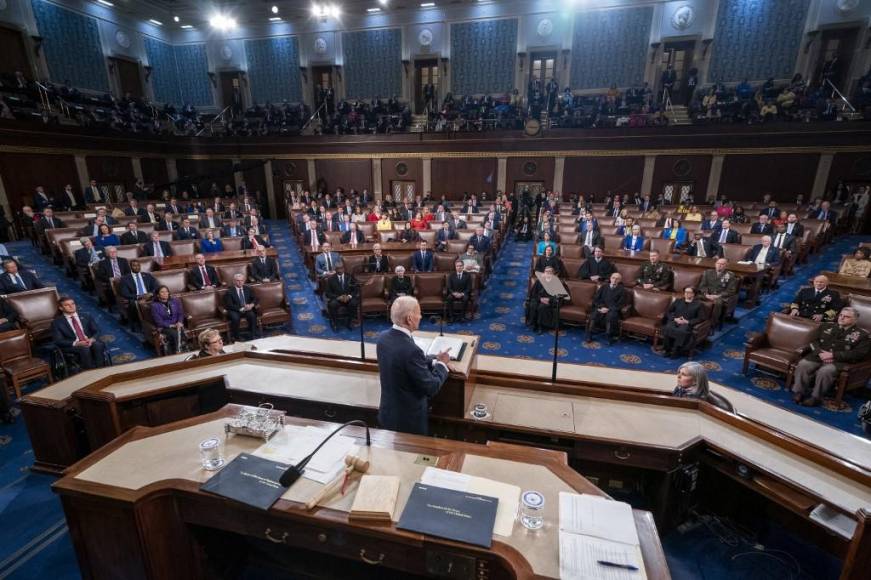 En imágenes: Los momentos del discurso del Estado de la Unión de Joe Biden