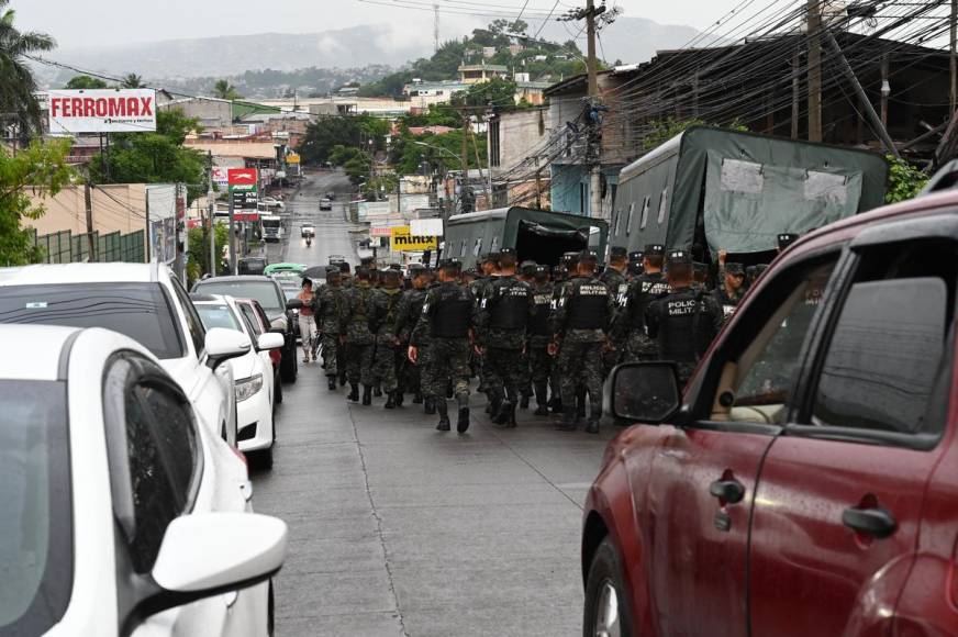 Imágenes del despliegue de militares para combatir el crimen en Honduras