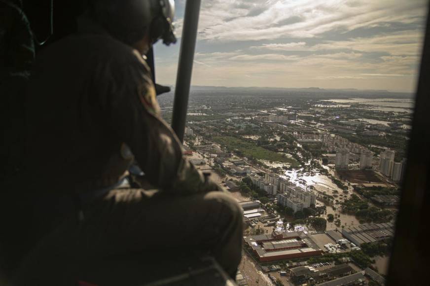 Imágenes aéreas de las inundaciones en Brasil que suman 100 muertes