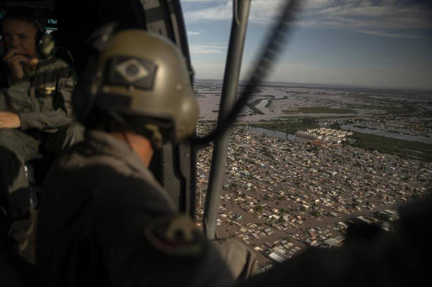 Imágenes aéreas de las inundaciones en Brasil que suman 100 muertes