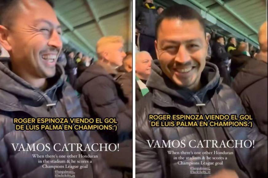 Luis Palma le regala camisa del Celtic al futbolista hondureño Roger Espinoza