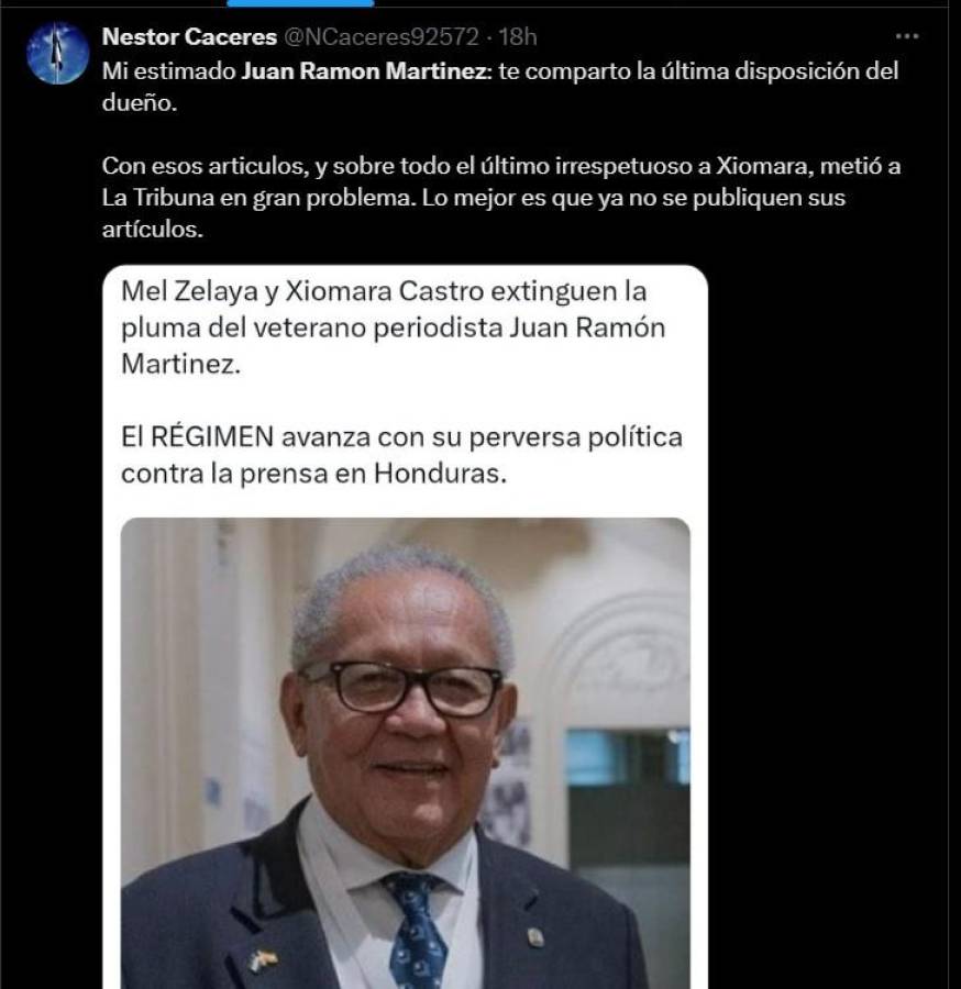 La Democracia Cristiana se solidariza con columnista Juan Ramón Martínez