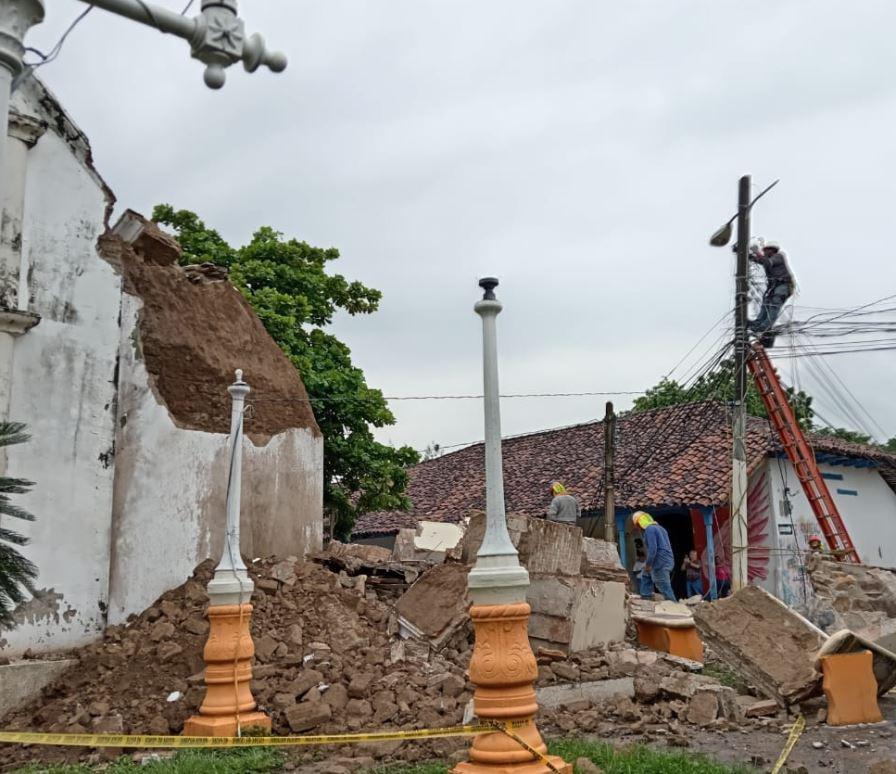 Así quedó iglesia La Merced de Choluteca, tras colapso de su campanario