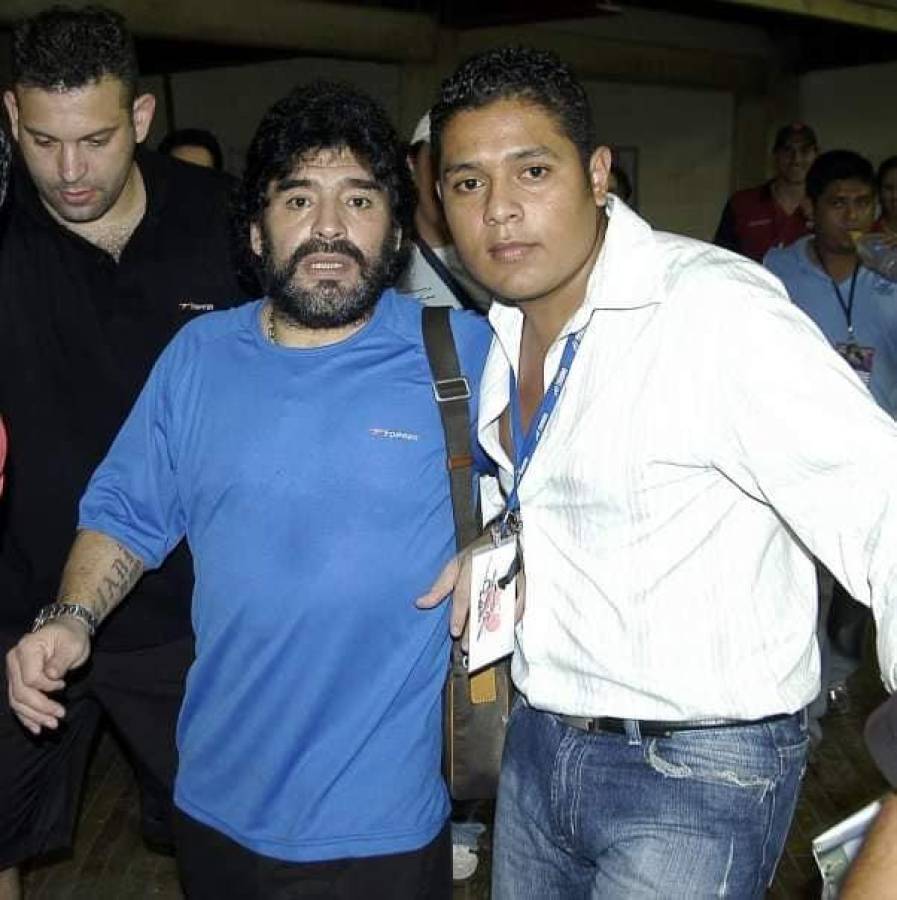 Junto a Diego Armando Maradona.