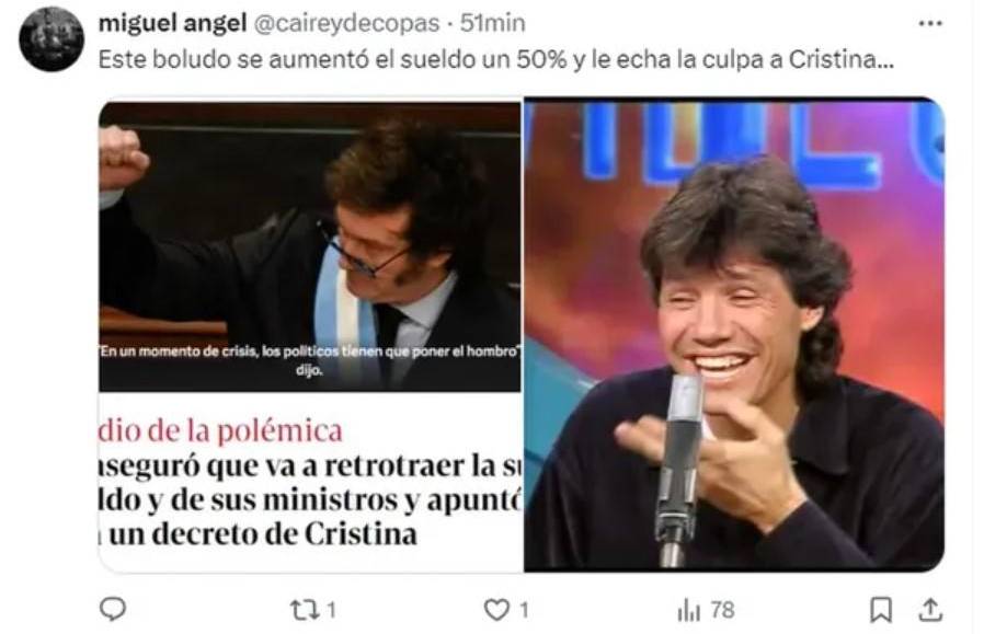 Javier Milei se subió el salario y los argentinos lo atacan con memes