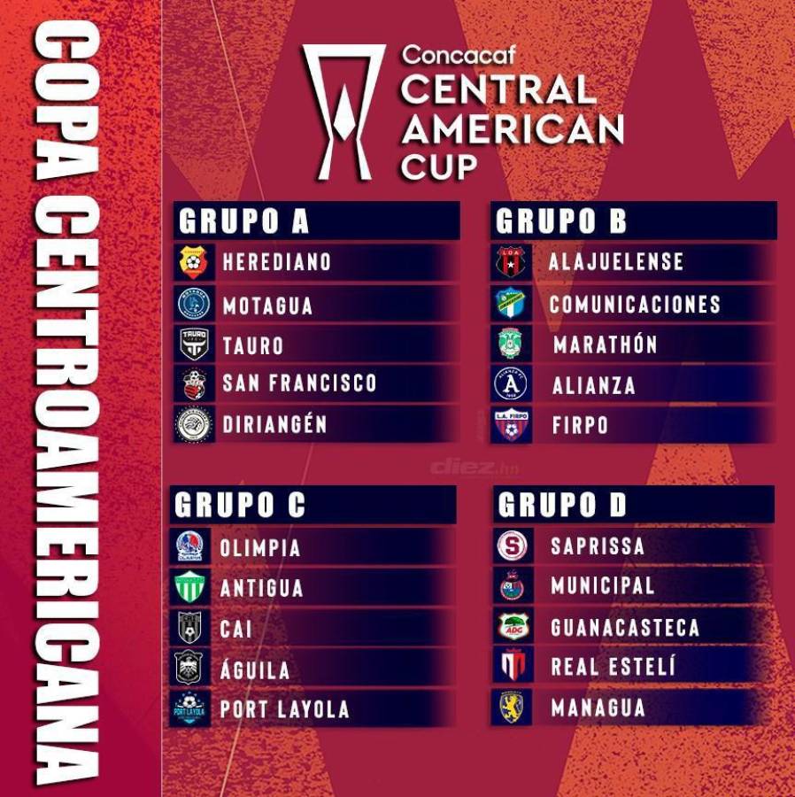 Así están conformados los grupos de la segunda edición de la Copa Centroamericana 2024.