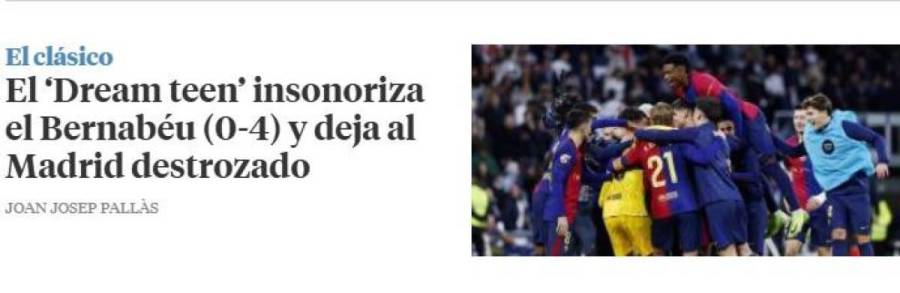 Barcelona humilló a Real Madrid y estas son las portadas de la prensa: “Nueva era”