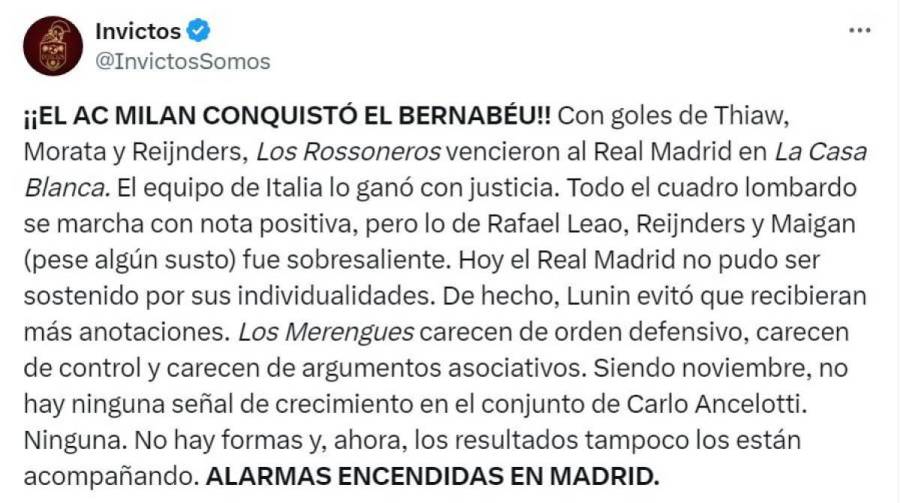 Real Madrid pierde ante Milan y así reacciona la prensa: “Vergüenza, fin del ciclo”