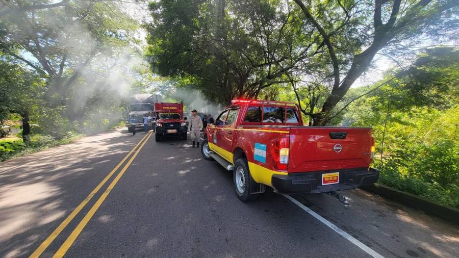 Los destrozos que dejó el choque de buses en Guasaule, Choluteca