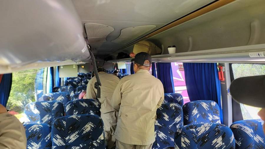 Los destrozos que dejó el choque de buses en Guasaule, Choluteca