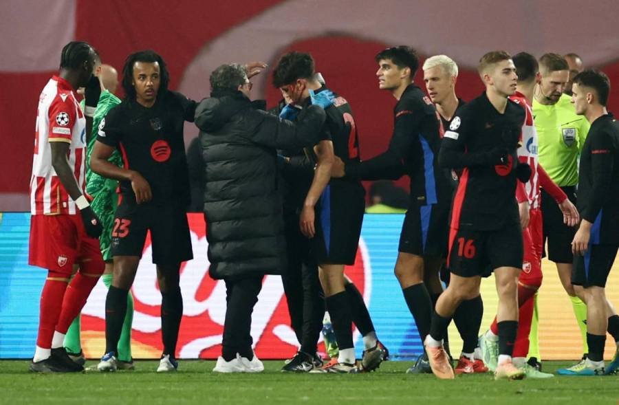 Fuertes imágenes: así quedó la cara de Pau Cubarsí tras recibir patada en Champions League