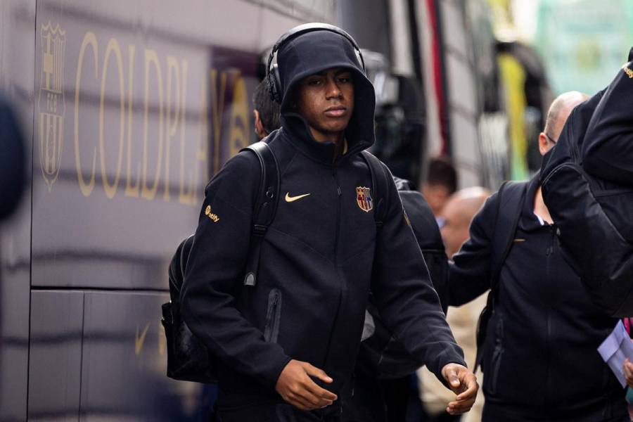 Lamine Yamal sorprende con bráquets azulgranas en el clásico frente al Real Madrid