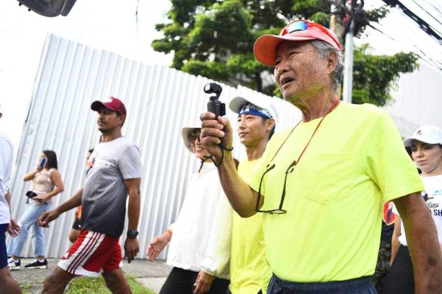 Shin Fujiyama completa reto 3,000 km: Así fue la llegada del japonés a El Progreso