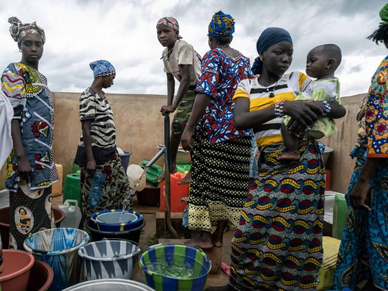 Casi 150 mil personas han huido de Burkina Faso a países vecinos desde el 2023. Un campamento en Costa de Marfil.