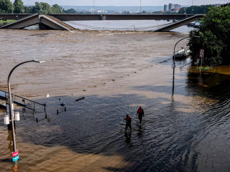 La tormenta Boris ha vaciado meses de lluvia sobre Europa. El río Elba en Dresde, Alemania, el 17 de septiembre.