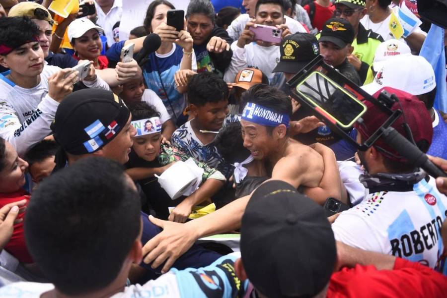 Shin Fujiyama completa reto 3,000 km: Así fue la llegada del japonés a El Progreso