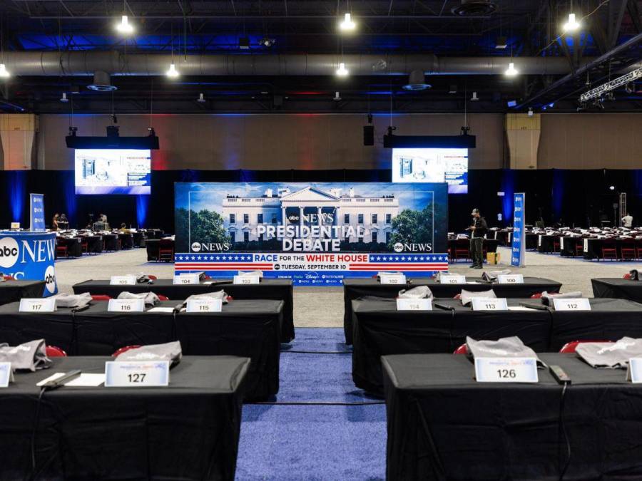 Ambiente en Filadelfia previo al debate presidencial entre Harris y Trump