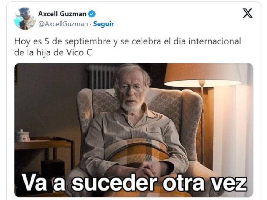 Si hoy es 5 de septiembre, ¿cuántos años cumple la hija de Vico C?: Los memes que dejó este día